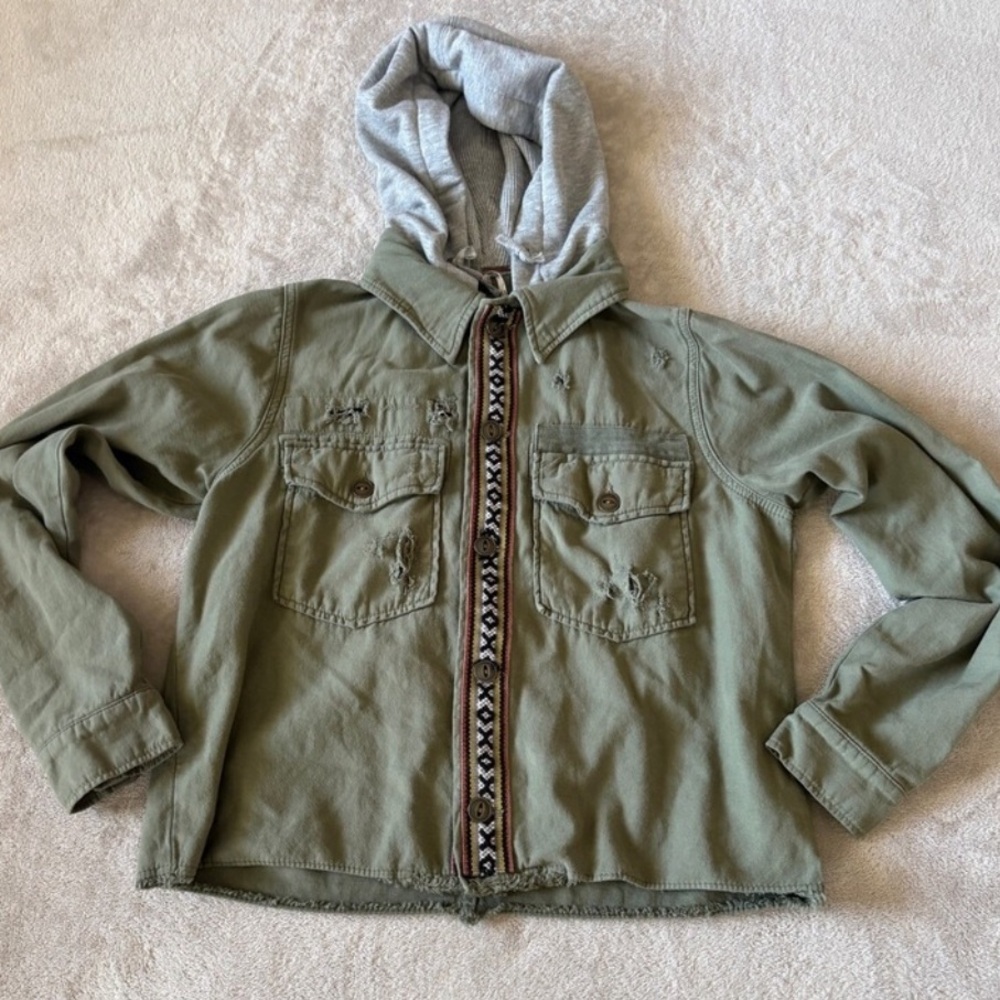 Free People military button up